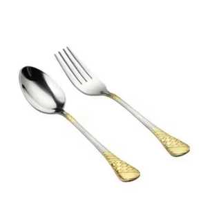 Handmade Eco-Friendly Stainless Steel Salad Server Set Dishwasher <b>Safe</b> Serving Spoon Kitchen Hotels Home Export Quality Cutlery - Product Image 4