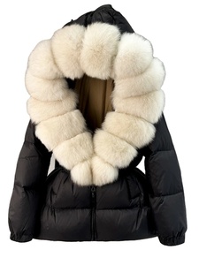 2025 janveny เสื้อโค้ทขนสัตว์แท้ผู้หญิงหรูหรา90% ฤดูหนาวแจ็คเก็ตขนเป็ดสีขาวขนสุนัขจิ้งจอกธรรมชาติขนาดใหญ่มาก - Product Image 2