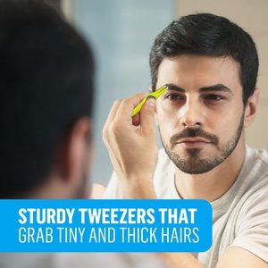 Removedor de vello facial profesional Mango antideslizante de acero inoxidable Pinzas afiladas para cejas con logotipo personalizado - Product Image 6