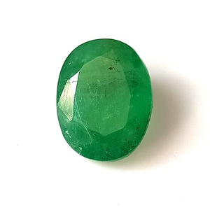 Sapphire Gems International Émeraude naturelle zambienne verte de 7,25 carats, taille ovale facettée, pierre précieuse en vrac, selon les exigences pour la joaillerie - Product Image 1