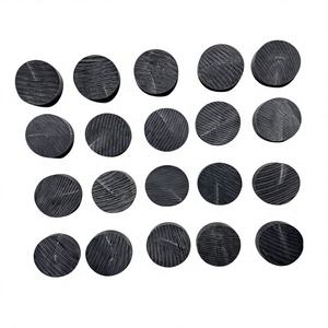 Botones de Cuerno Natural Ecológicos de Primera Calidad, con Patrón Cuadrado, Planos, Decorados, Color Negro Intenso, Tamaño Personalizado - Product Image 6