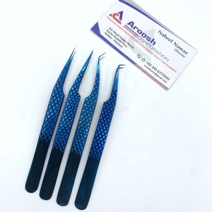 Pinzas de plasma rosa con punta de fibra profesional, venta al por mayor, extensión de pestañas con agarre de diamante de acero inoxidable de alta calidad, logotipo personalizado - Product Image 4