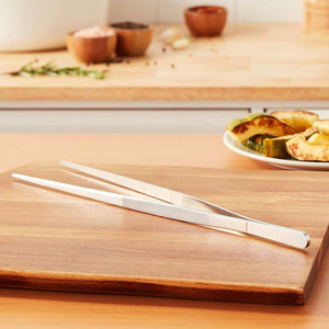 Pince de cuisine de 12 pouces en acier inoxydable 18/10, pince de précision pour la présentation des aliments, pour servir, griller, barbecue - Product Image 2