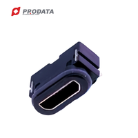 Prise Micro USB Type B étanche IP68 Prodata avec placage en alliage de cuivre Au et placage en alliage de zinc Ni pour dispositif médical