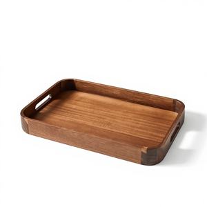 Bandeja de Servir de Madera Ligera, Ecológica y Hecha a Mano para el Desayuno, Utensilio de Cocina Decorativo Multifuncional Apto para Lavavajillas - Product Image 3