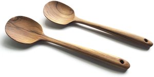 Meilleures ventes - Ensemble de 2 cuillères à salade en bois d'acacia écologiques - Outils à salade pour la maison et la restauration à prix compétitif - Product Image 4