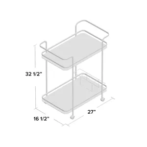 Carrito de Servicio Metálico Premium Hecho a Mano para Hotel, Carro Industrial Rodante de Hierro para Almacenamiento de Bebidas, Plateado, Seguro, de Zahid Exports - Product Image 2