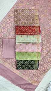 Costume en soie pure Banarasi 3 pièces jaal - Product Image 2