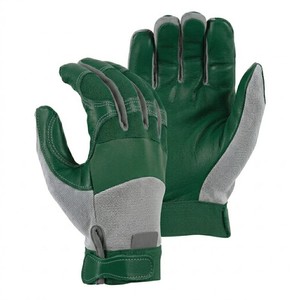 Gants de travail multi-surfaces en cuir synthétique avec paume en Spandex et poignet réglable – Tendance du marché américain - Product Image 4