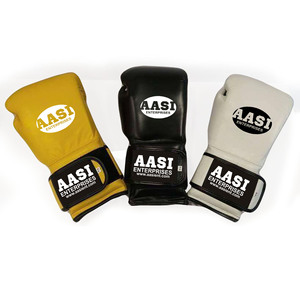 10oz 12oz lacets gants d'entraînement de boxe gants de boxe en cuir véritable combat sac de boxe MMA Muay Thai Sparring Kickboxing - Product Image 1