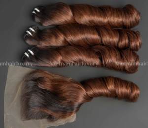 Extensiones de Cabello Virgen Remy Vietnamita al por Mayor, Cabello Humano 100% sin Procesar, Tejido a Máquina, Doble Trama, Cabello Súper Doble Drawn - Product Image 5