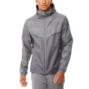 Nouveaux panneaux de couleur grise personnalisés en gros Vestes coupe-vent légères à vendre Vestes de pluie extérieures imperméables pour hommes - Product Image 1