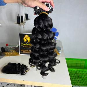 CDYAHIRVN-Extensions de Cheveux Humains avec Ruban Bouclé Profond à Trame Unique Super Double Dessiné de Qualité Supérieure, Belles Boucles Rebondissantes - Product Image 2