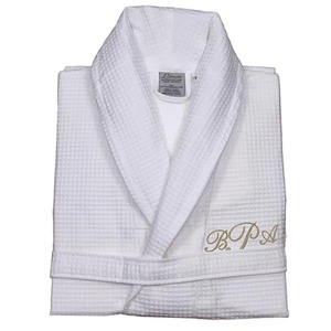 Peignoir élégant et confortable pour femme, toucher doux, 100% coton gaufré, manches longues, articles essentiels pour la maison de haute qualité - Product Image 1
