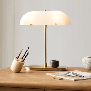 Lámpara de Mesa Lateral de Metal Contemporánea con Bombilla LED para Escritorio, Mesita de Noche o Estante, Disponible a un Precio Razonable - Product Image 1