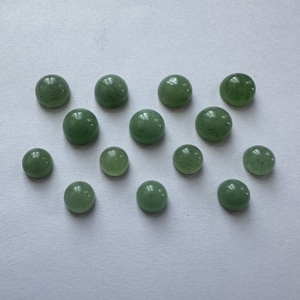 Pendentif en pierre d'aventurine verte ronde, cabochon, 6-25 mm, naturelle, 100 % authentique, qualité AAA, polie à la main. - Product Image 5