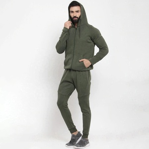 Logo personnalisé polaire deux pièces survêtement en gros hommes survêtement jogging costumes fermeture éclair survêtements à capuche 2025 - Product Image 4
