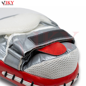 Équipement de protection des mains absorbant les chocs pour l'entraînement de Muay Thai, en cuir de qualité supérieure, avec des pads de frappe incurvés pour la boxe, prix de gros - Product Image 4