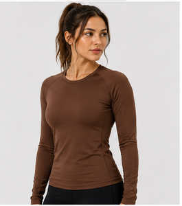 Haut de travail médical respirant et extensible à manches longues pour femme, sous-blouse infirmière, uniforme d'hôpital, vente en gros OEM - Product Image 3