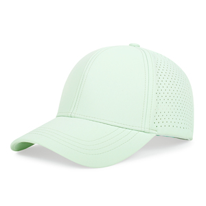 Casquette de baseball personnalisable respirante à 6 panneaux 100 % coton, ajustable, pour adulte, sportive, séchage rapide, protection solaire avec votre logo - Product Image 4