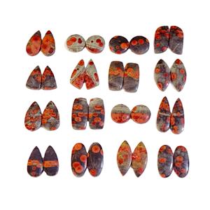 Paire de cabochons en quartz d'obsidienne mexicaine naturelle de super qualité disponible en formes et tailles mélangées pour la fabrication de bijoux - Product Image 1