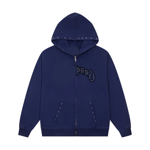 Nouvelle Arrivée Automne-Hiver Transfrontalière : Sweat à Capuche en Coton Pur Style Rétro avec Impression Directe et Finition Délavée - Product Image 5