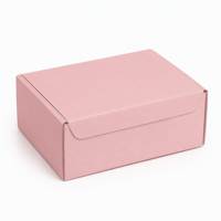 Boîte pliante rose personnalisée avec couvercle à charnière pour emballage cadeau, abonnement et e-commerce