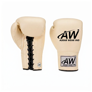 ถุงมือชกมวย Askar Wear Ind หนังแท้ แบบผูกเชือก ปิดข้อมือได้ สำหรับผู้ใหญ่ อุปกรณ์ฝึกซ้อม 12 ออนซ์ - Product Image 1