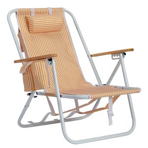 Sedia da Spiaggia da 24 Pollici, Comoda e Portatile, in Ferro con Tessuto Oxford, per Palestra, Soggiorno, Leggera, Arredo per Meditazione - Product Image 1