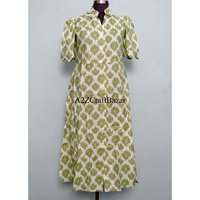 Robe Midi Décontractée 100% Coton pour Filles, Femmes et Dames, Confortable, Moderne, à Boutons, Imprimé Floral, Respirante, Idéale pour la Plage et les Fêtes, Modèle Designer
