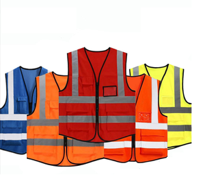 Chaleco de Seguridad de Alta Visibilidad de Poliéster, Reflectante, con Cierre y Bolsillos, Unisex, Certificado EN, Resistente a Ácidos, para Trabajo - Product Image 3