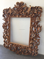Decoratieve houten wandspiegel met handgemaakt, hoogglans afgewerkt frame, modern vierkant, lichtgewicht, bruiloft, verbetert slaapkamer en badkamer