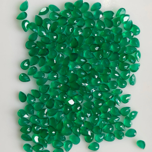 พลอยออนิกซ์สีเขียวธรรมชาติ รูปทรงลูกแพร์ ขนาด 4x3 มม. คุณภาพดีที่สุด สำหรับทำเครื่องประดับ จากเรดเมาน์เทน เจมส์ - Product Image 5