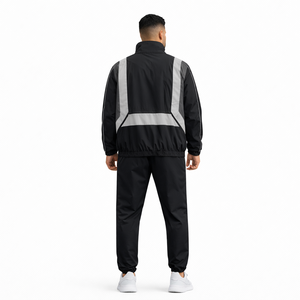 Wholesale <b>Men</b>’s <b>Reflective</b> Strip Windbreaker <b>Jacket</b> – Customizable, Lightweight, Waterproof, Streetwear USA Supplier - Product Image 3