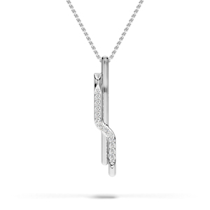 Pendentif en diamant cultivé en laboratoire de qualité supérieure avec chaîne en or, platine, argent, collier de bijoux fins pour femmes, style classique et élégant - Product Image 1