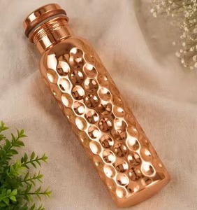 Modern Hand-made <b>Copper</b> Water Bottles Double Wall Leak Proof Dishwasher Safe <b>Screw</b>-On Cap Letter Print Logo Designs Unisex Gift - Product Image 3
