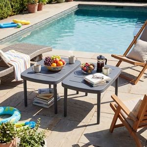 Tavolino da Bistrot per Esterni - Tavolino Laterale in Lega di Alluminio Leggero per Bordo Piscina e Giardino - Product Image 3