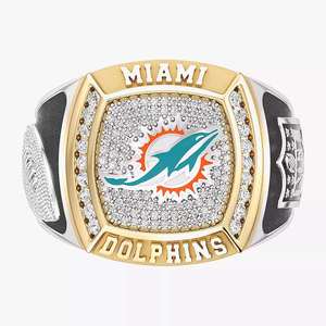 Luxury Men's Football Diamond <b>Cocktail</b> <b>Ring</b> 925 Silver <b>Gold</b> Plated Pave Setting Round Brilliant Cut Statement Jewelry - Product Image 3