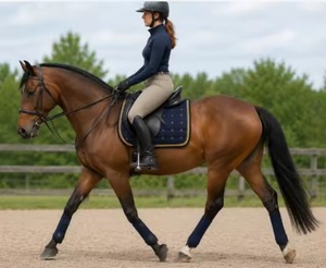 Vente en gros de tapis de selle personnalisés écologiques 100% coton de haute qualité pour l'équitation - Product Image 2