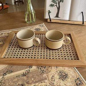 Plateaux de service et de rangement rectangulaires modernes en bois naturel avec incrustations de résine et de nacre pour mariages, Ramadan, Aïd et autres occasions festives - Product Image 6