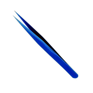 Pince à épiler en plastique bleu, pointe fine et lisse, outil de beauté pour extensions de cils, mise en forme des sourcils et soin des sourcils, outil pour les poils du visage - Product Image 4