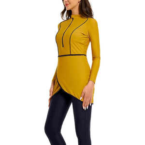Maillot de bain Burkini à manches longues pour femmes |   Ensemble de maillots de bain modestes à séchage rapide et extensibles pour la plage, la natation et les voyages, Burkini - Product Image 1