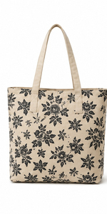 Bolsa de Mano Clásica de Algodón, Bolsa de Compras con Asas Cómodas, Material Suave y Duradero, Perfecta para el Uso Diario, Compras y Viajes - Product Image 1