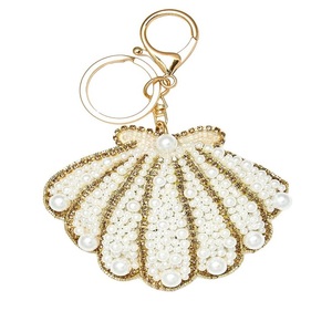 Porte-clés personnalisé en perles de rocaille fait main, breloque de sac, accessoire cadeau en perles de rocaille de qualité supérieure - Product Image 4