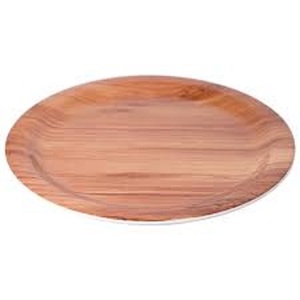 Assiette de service ronde en bois d'acacia brun foncé, design minimaliste, vaisselle pour la maison et les hôtels, assiettes de service - Product Image 3