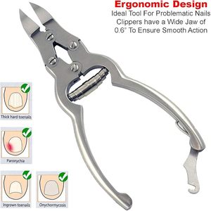Coupe-ongles professionnel classique pour podologie, robuste, à double action, à ressort unique, 6 pouces, pour ongles épais et incarnés, logo personnalisé - Product Image 4