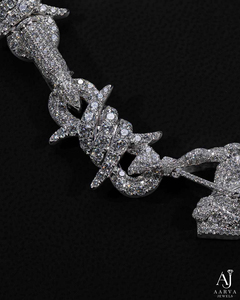 Collar de Perlas de Agua Dulce y Moissanita AARVA JEWELS, Cadena Cubana Chapada en Rodio, Plata 925, Estilo Hip Hop, Regalo Clásico para Hombres y Mujeres - Product Image 4
