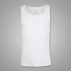 Men's White Tank <b>Top</b> Vest - Product Image 2