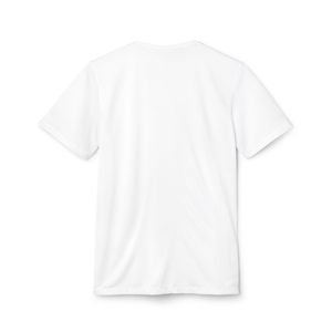T-shirt décontracté blanc en coton teint en fil anti-boulochage pour homme, à manches courtes, col rond, coupe classique, en jersey tricoté avec motif lettres - Product Image 1