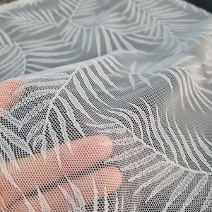 Tela de Encaje Elástica Ligera y Transpirable con Patrón de Hojas, 147 cm, Nylon y Spandex, Tejido de Punto por Urdimbre para Lencería, Ropa y Vestidos - Product Image 3